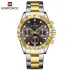 Naviforce NF9193 luxury China men quartz watch stylish Stainless steel band 3 dials week display character business wristwatch